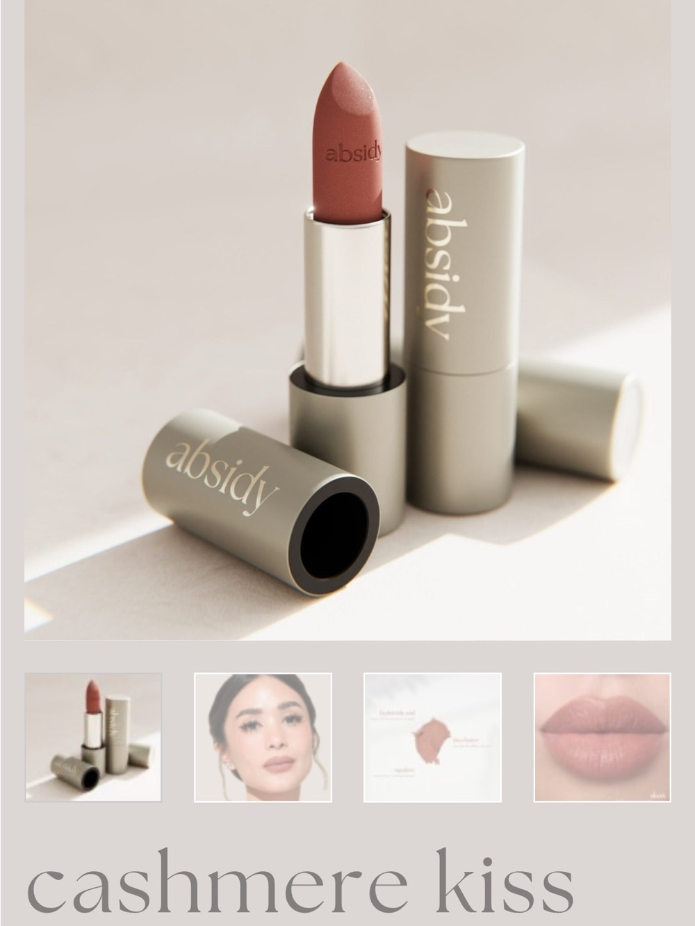 New Absidy Cashmere Kiss Matte Lipstick - Dusk